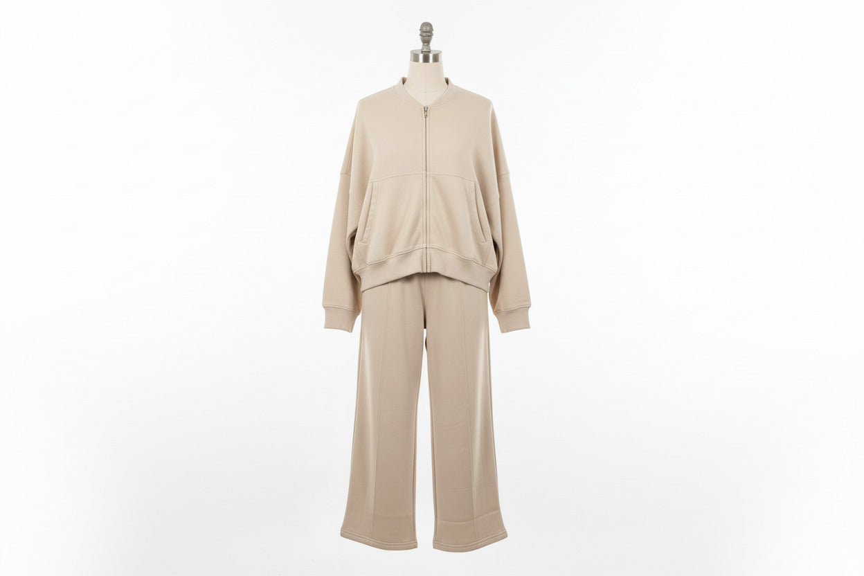 Zip-Up Lounge Tracksuit Set