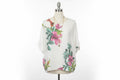 Floral Linen Top with Necklace Detail