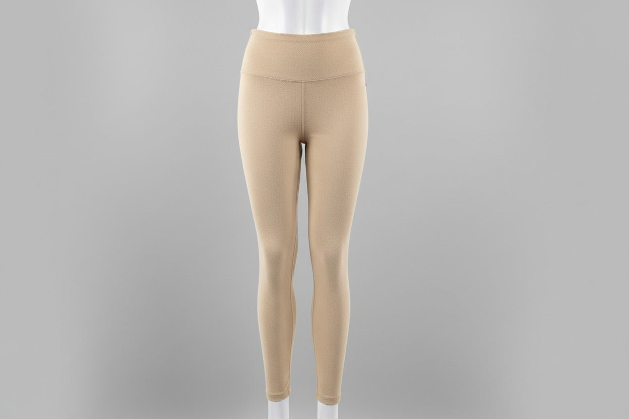 Cream Badge Leggings - Size M | Comfortable Everyday Essential