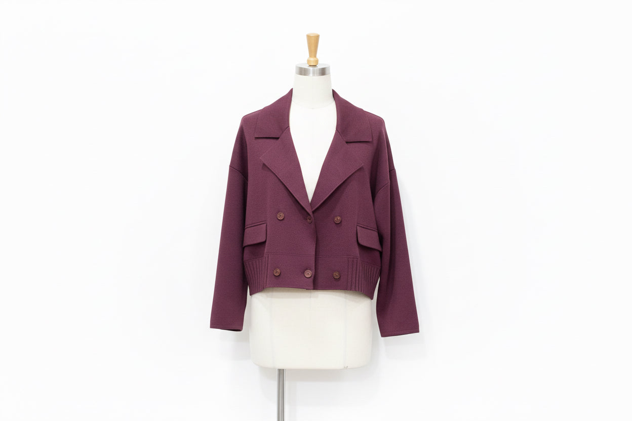 Red Cropped Cardigan - One Size