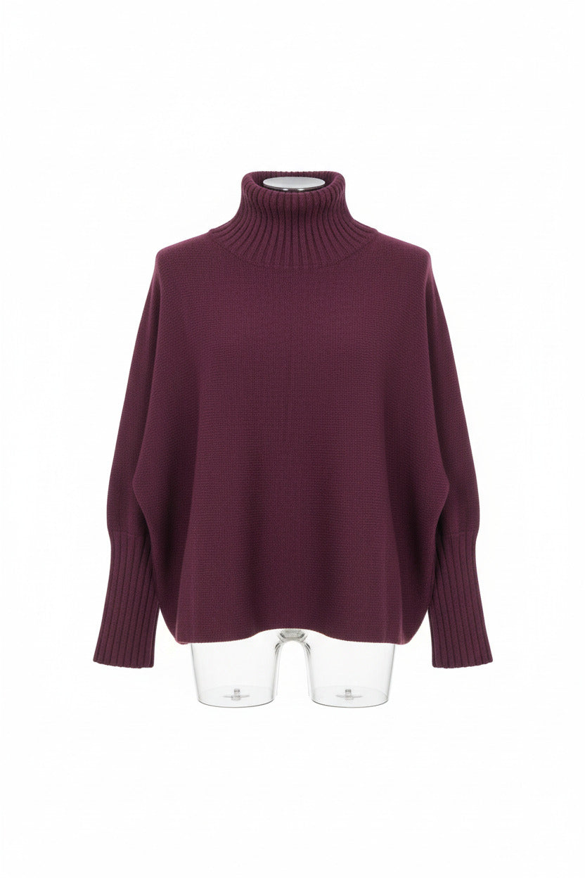Luxe Soft-Feel Knit Jumper - Burgundy