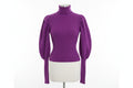 Luxe Polo Neck Jumper - Pink & Purple | Cosy Knit Essential
