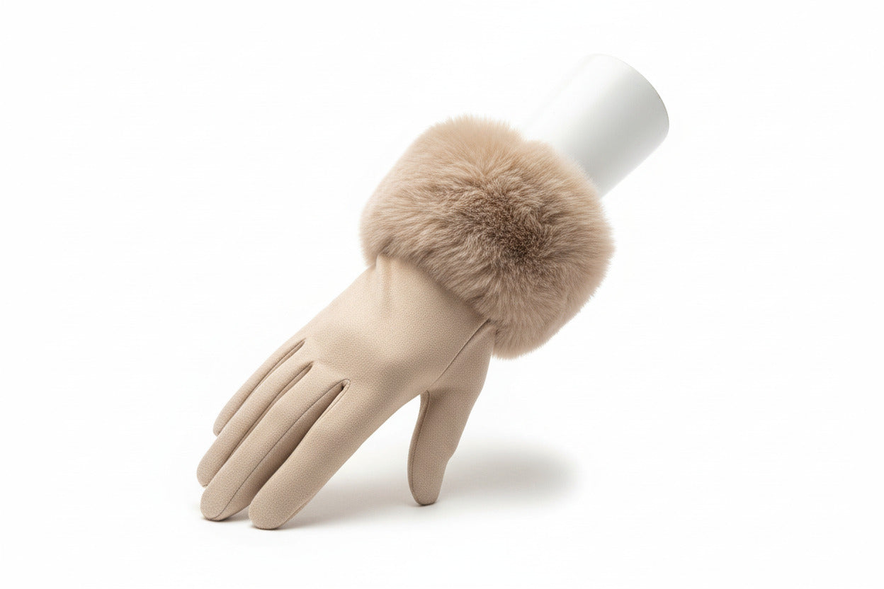 Cosy Knit Gloves - Grey, Black, Red & Cream | Winter Essential