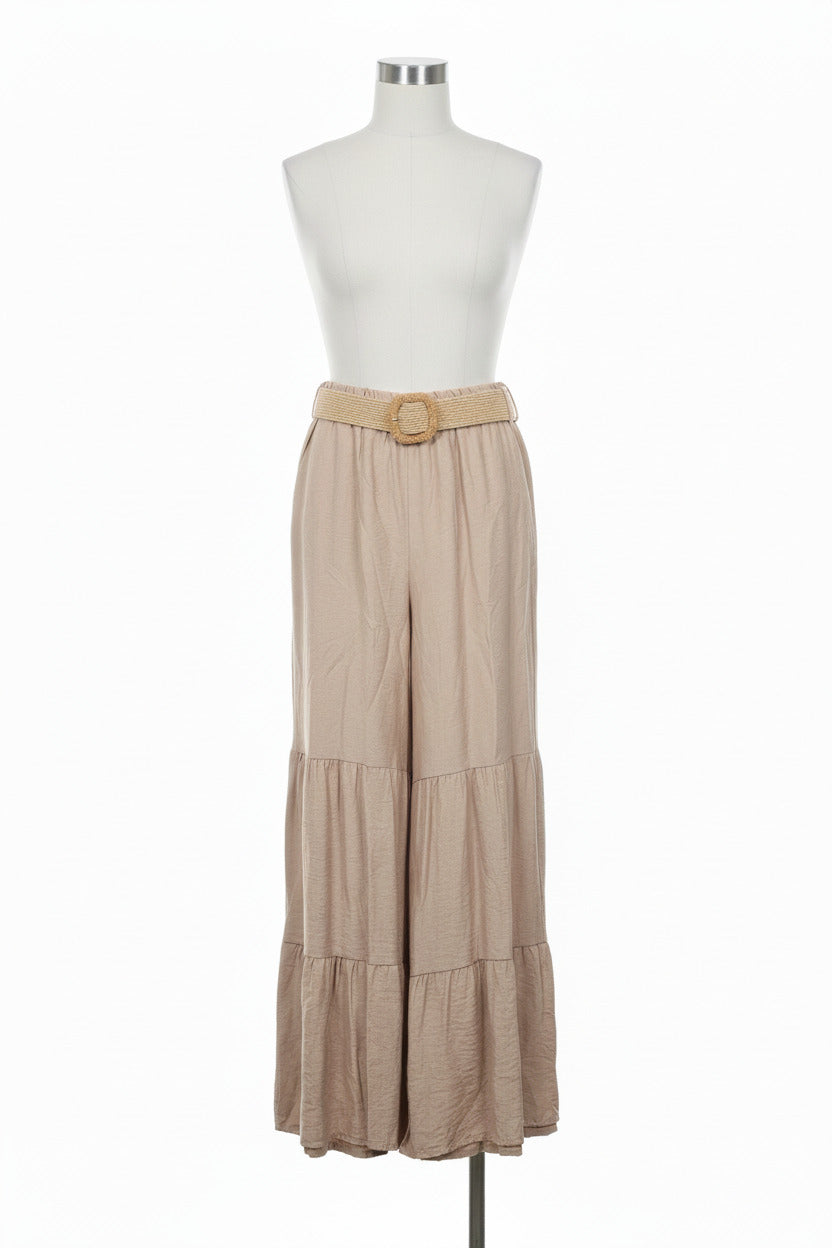 Gypsy Lined Belted Trousers - Premium Wide-Leg Pants
