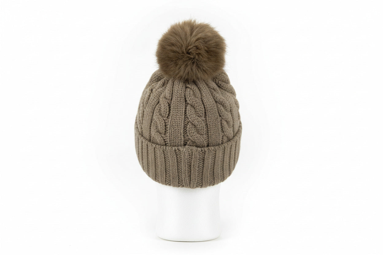 Luxe Knit Beanie Hat - Red, Cream & Black | Cosy Winter Essential