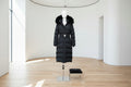 Longline Padded Coat - Black, Size XL