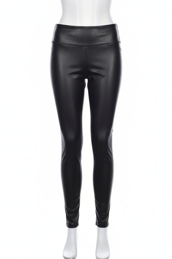 Leather-Look Leggings - Green, Chocolate Brown & Black | M/L & L/XL